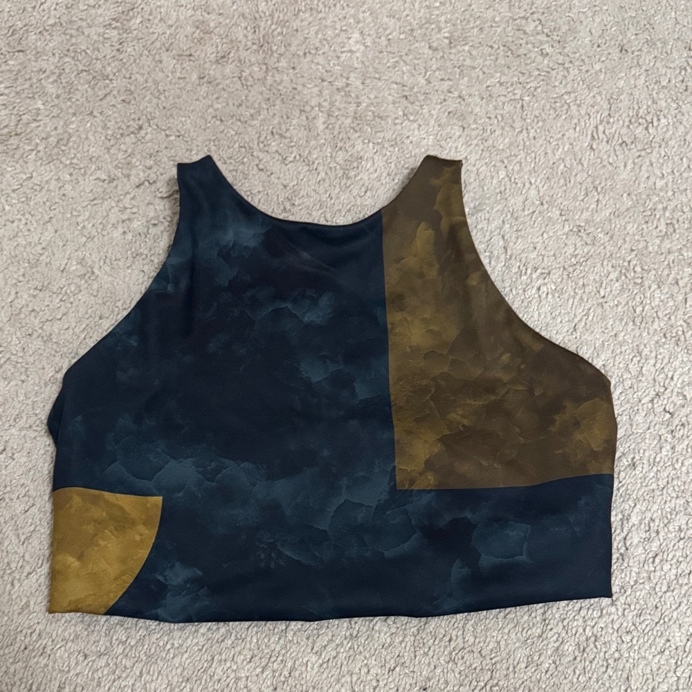 Lole Navy and Bronze Crop Top